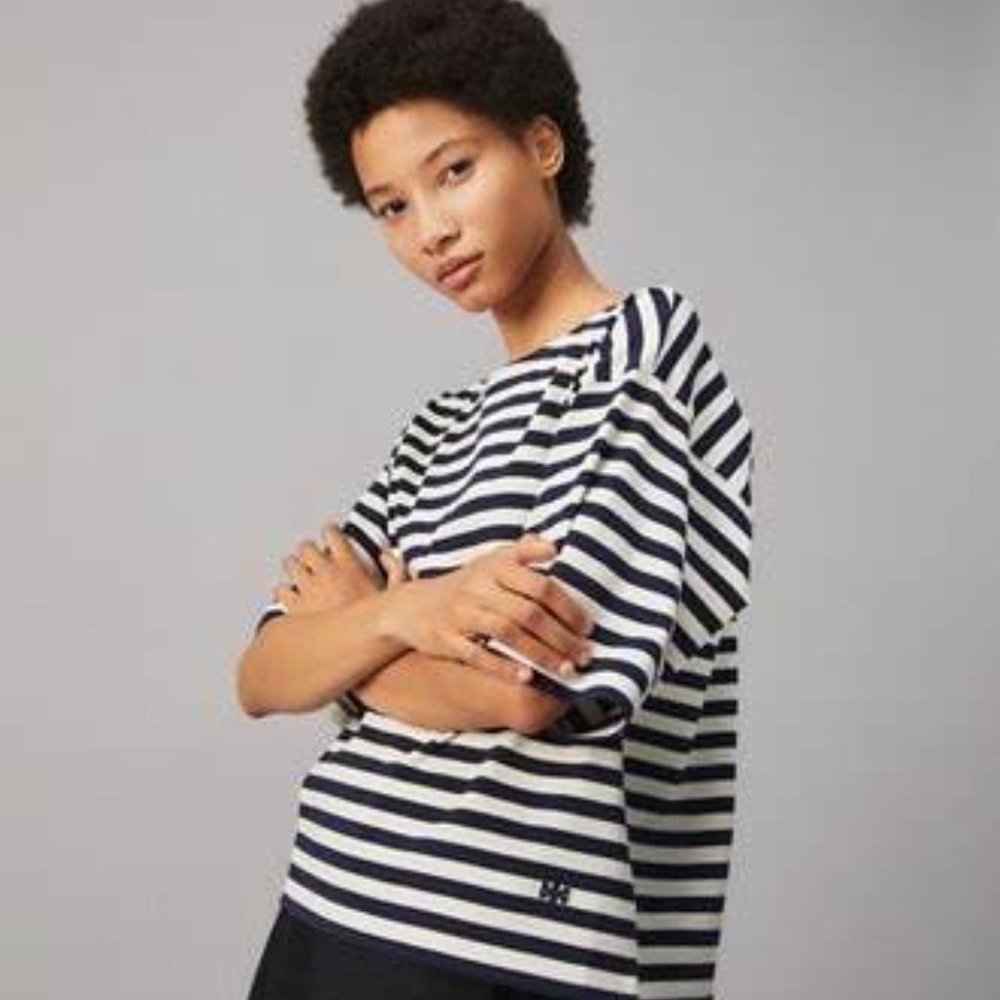 NWT Tory Burch Robinson Striped T-Shirt
